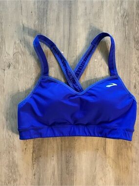 Brooks Uprise Crossback Sports Bra Size Small A/B Cobalt Blue